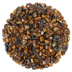 Orientrea 1.1lb Natural Crushed Tiger Eye Crystal Tumbled Chips-Tiger Eye Healing Crystals Chips Bulk, Crushed Crystal Gemstones