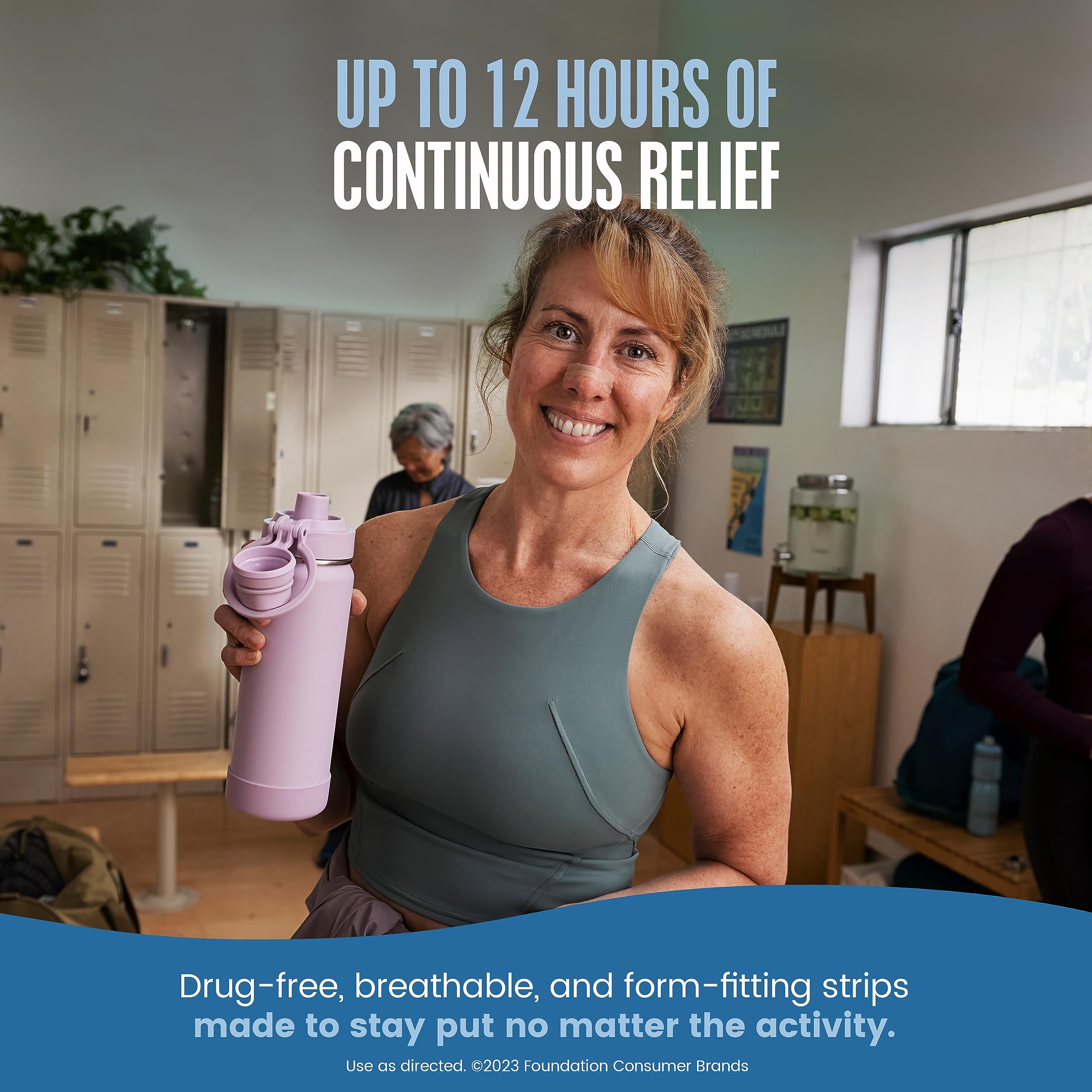 Breathe Right Original Nasal Strips | Clear | Sm/Med | For Sensitive Skin| Drug-Free Snoring Solution & Nasal Congestion Relief