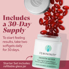 Femininity Smooth as Silk 30-Day Refill for Vaginal Dryness (60 Softgels) - Sea Buckthorn Oil with 365mg Omega 7 + Omega 3 and O