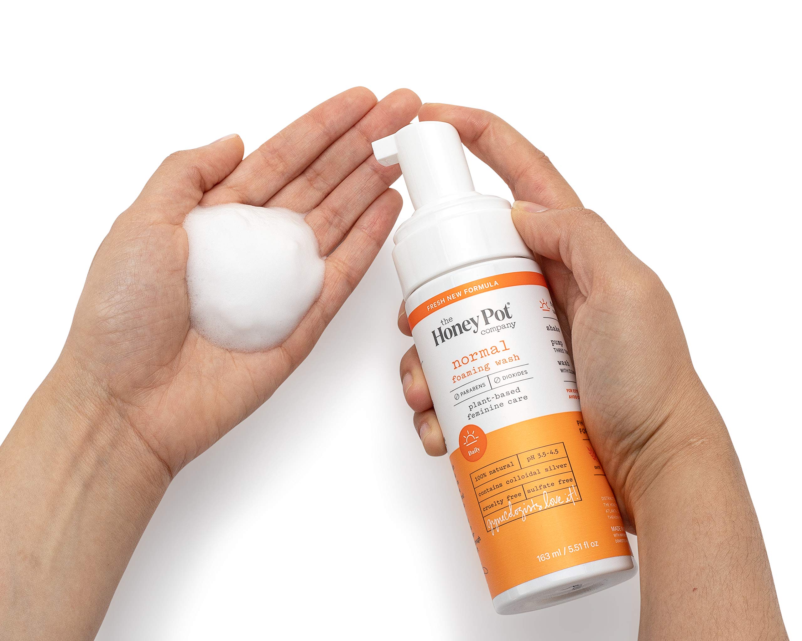 The Honey Pot | Normal Foaming Wash | Feminine Cleanse | 99% Natural | Herbal Formula | NO Artificial Fragrance - Parabens - Car