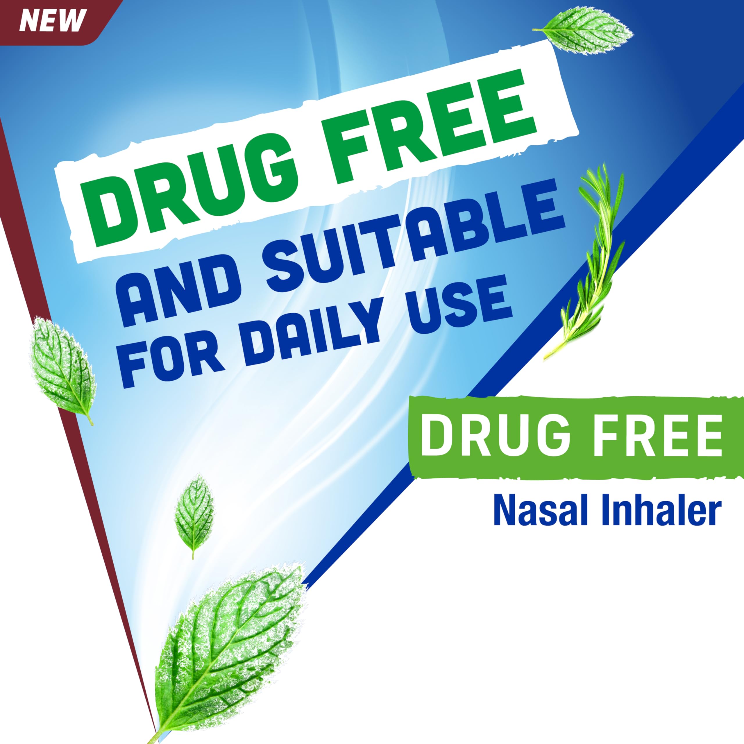 Afrin New Vapor Burst, On-The-Go Daily Inhaler, 100% Drug Free, Infused with Natural Eucalyptol, Rosemary Oil, and Menthol 0.8 m