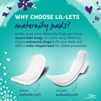 Lil-Lets Extra Long Postpartum Maxi Pads with Wings - 30 Pack Bundle for Post-Natal Bleeding & Heavy Flow - Postpartum Essential
