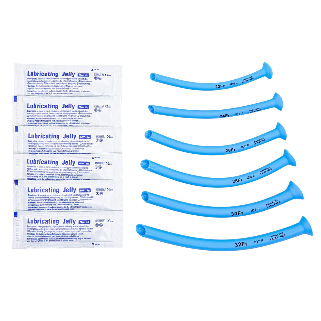 LINE2design Nasal Airway Kit-6 Medical Nasopharyngeal Management Trauma Airways - First Aid Emergency Rescue Latex Free Respirat