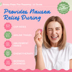 Three Lollies Queasy Drops - Pink Sour Raspberry Flavor - Travel Sickness & Nausea Relief, Soothes Stomach & Dry Mouth, Natural