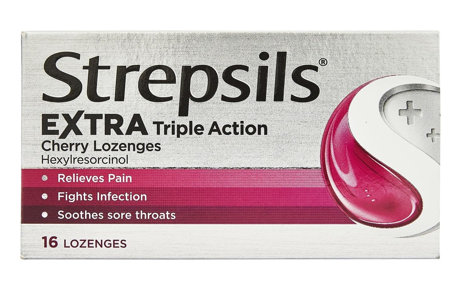 DianaL Boutique Extra Triple Action Cherry Lozenges by Strepsils 16 ct