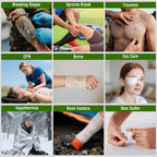 IFAK Trauma Kits, 115 PCS First Aid Kits with 36 Splint Israeli Style Compression Bandage, Survival Emergency Prepare Bag Equipm