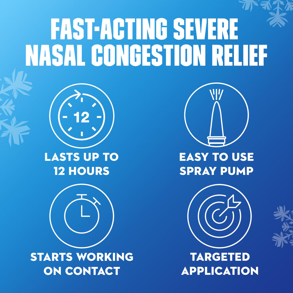 Mucinex Mucinex Severe Nasal Congestion Relief Clear & Cool Nasal Spray, Cooling Menthol Flavor (Pack Of 3), 3/4 Fl Ounce