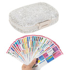 EveryBling Pill Organizer with Labels Bling Pocket Pill Case with Stickers Travel Medicine Kit Holder Small Purse Pill Box Conta