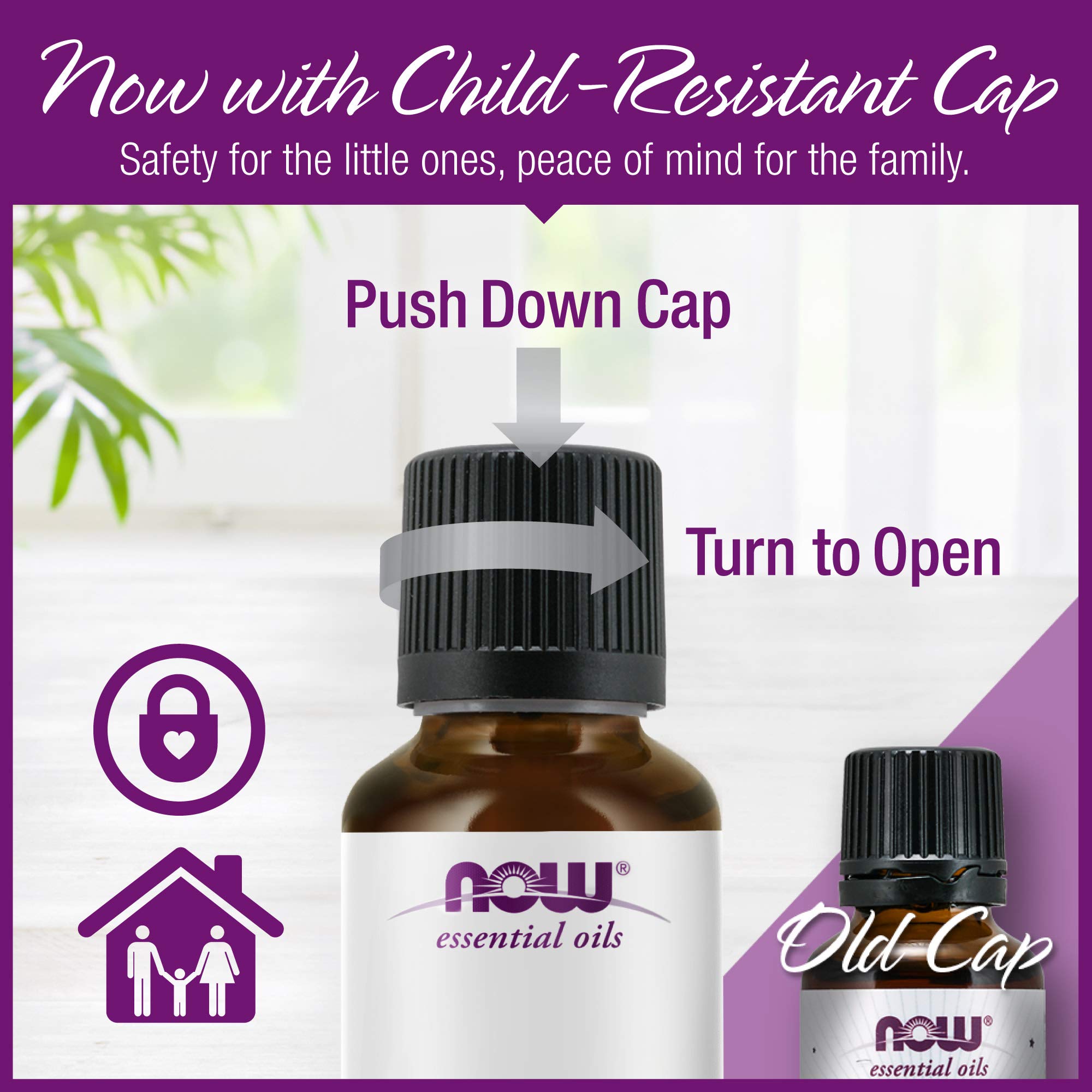 NOW Essential Oils, Peppermint Oil, Invigorating Aromatherapy Scent, Steam Distilled, 100% Pure, Vegan, Child Resistant Cap, 16-