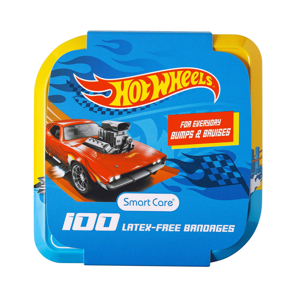Smart Care Hot Wheels Bandage Kit, Bandaids for Kids, Ideal for Boys, Infants and Children, Latex-Free Band Aids, Ft a Collectib