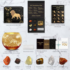 Aovila Leo Birthday Gifts for Women - Leo Candle Holder with Birthstones - Zodiac Gifts for Her