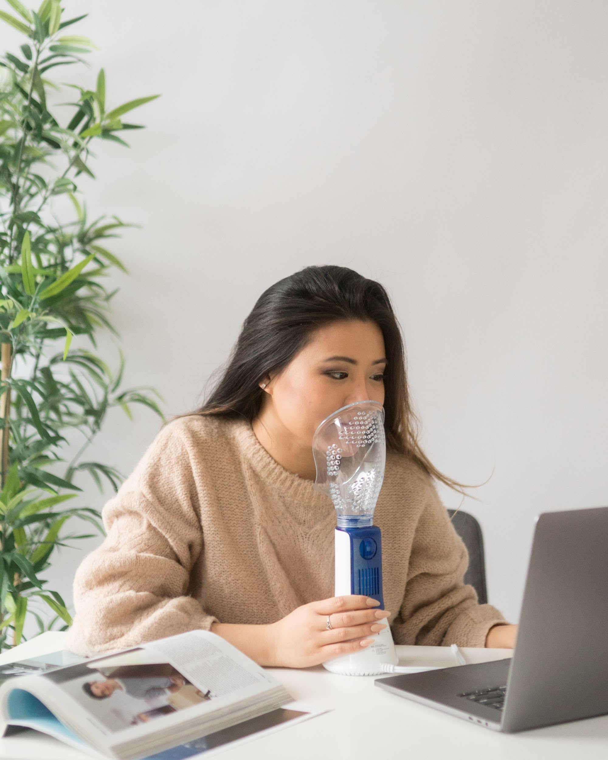 Crane Personal Sinus Steam Inhaler for Voice Crane Corded Personal Steam Inhaler, for Sinus, Congestion, Cough, & Cold Relief, V