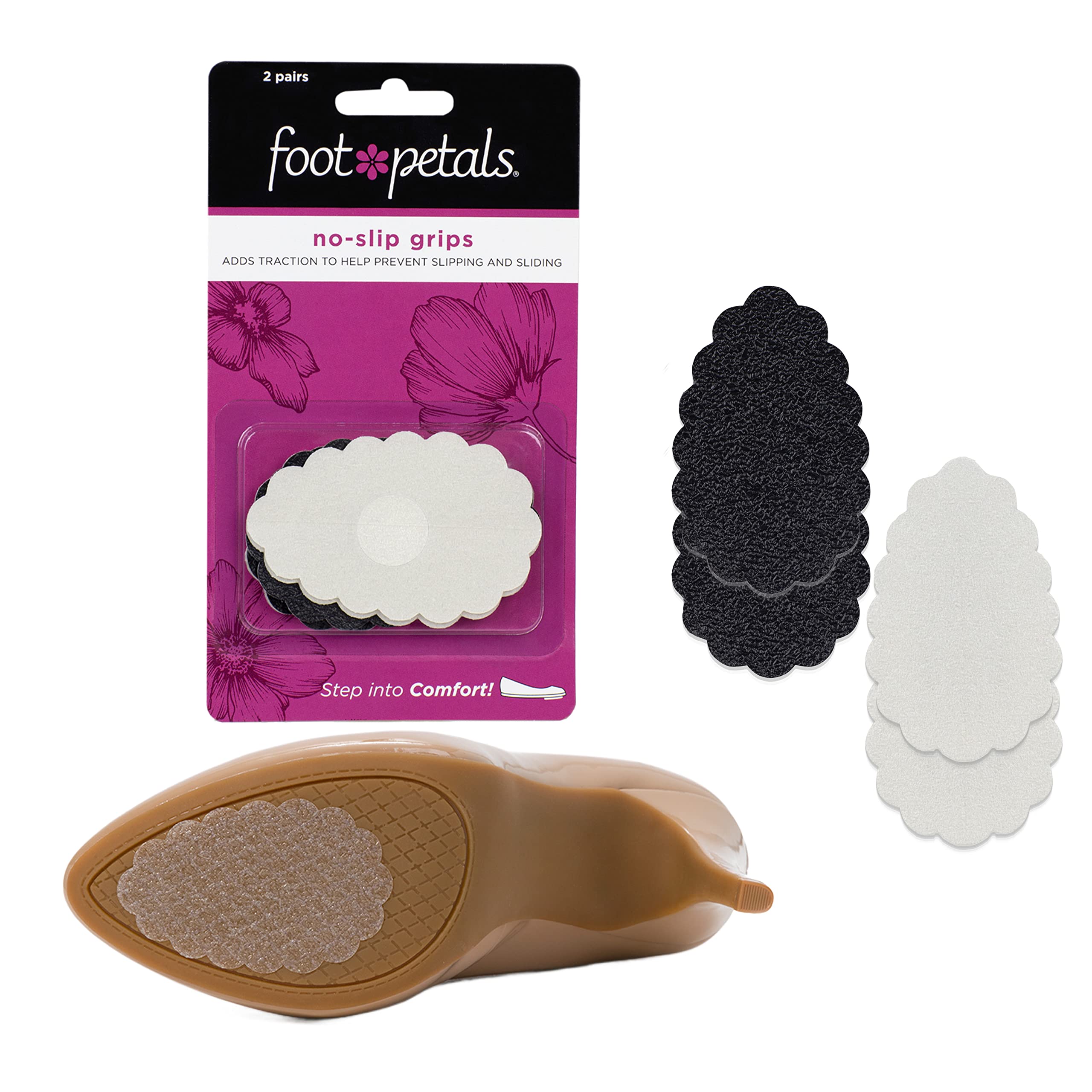 Foot Petals No Slip Grips, Traction Pads, Prevent Shoe Sliding in Womens Heels, Pumps, Boots, Wedges, Flats, Sandals