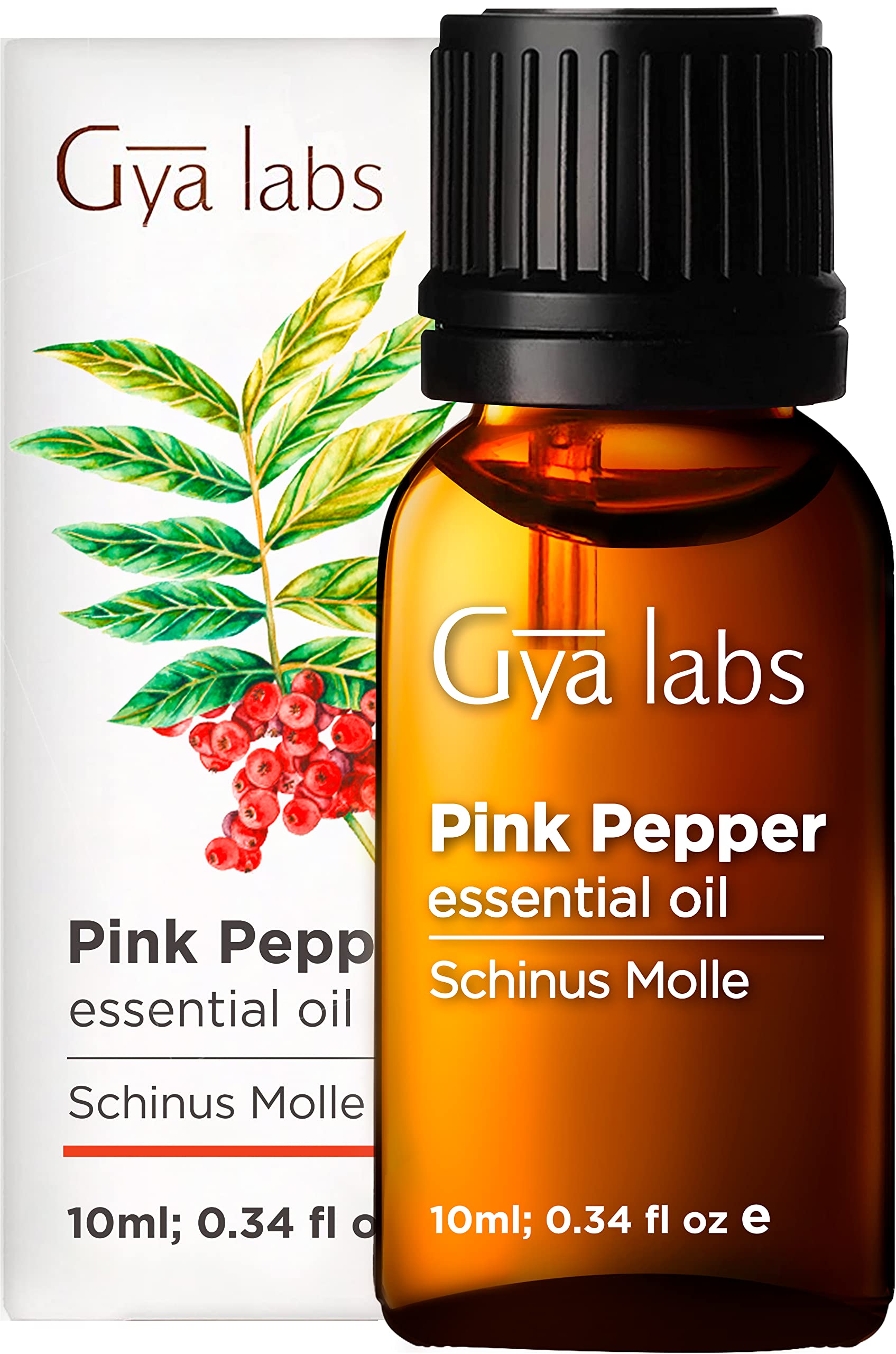 gya Labs Pink Pepper Essential Oil (10ml) - crisp, Peppery & Spicy Scent