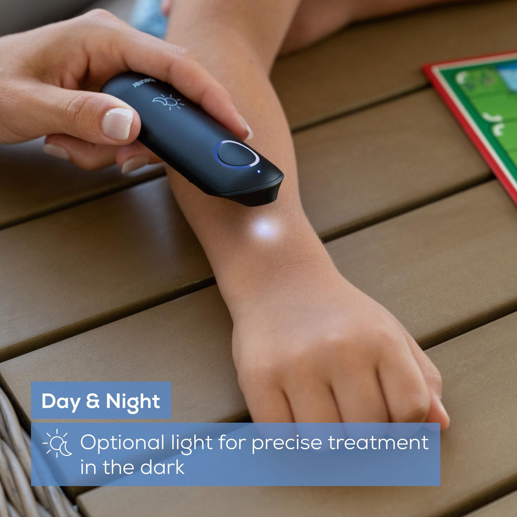 Beurer BR90 Insect Sting and Bite Relief with Light, Chemical-Free Bug Bite Healer for Day and Night, Electronic Heat Device for