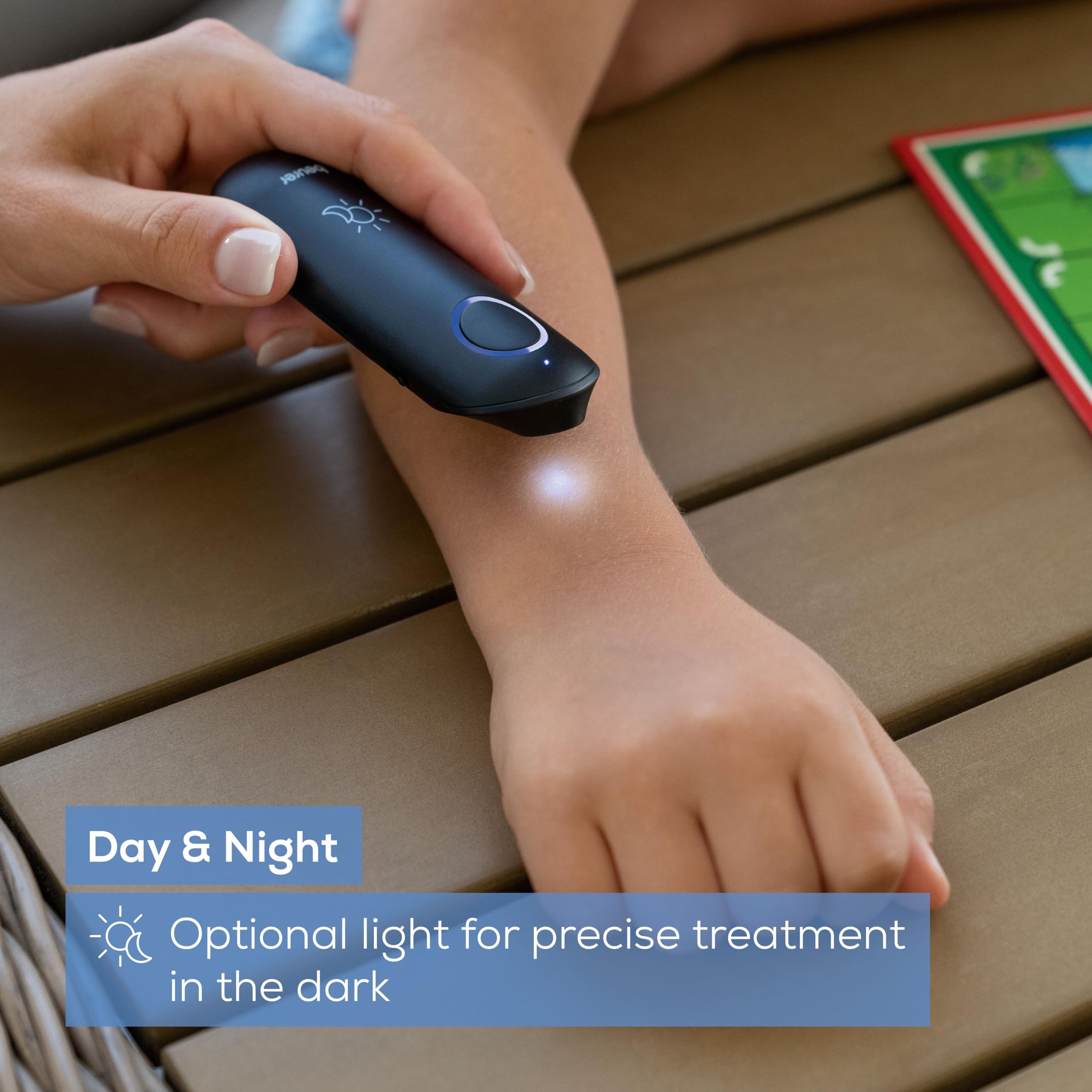 Beurer BR90 Insect Sting and Bite Relief with Light, Chemical-Free Bug Bite Healer for Day and Night, Electronic Heat Device for