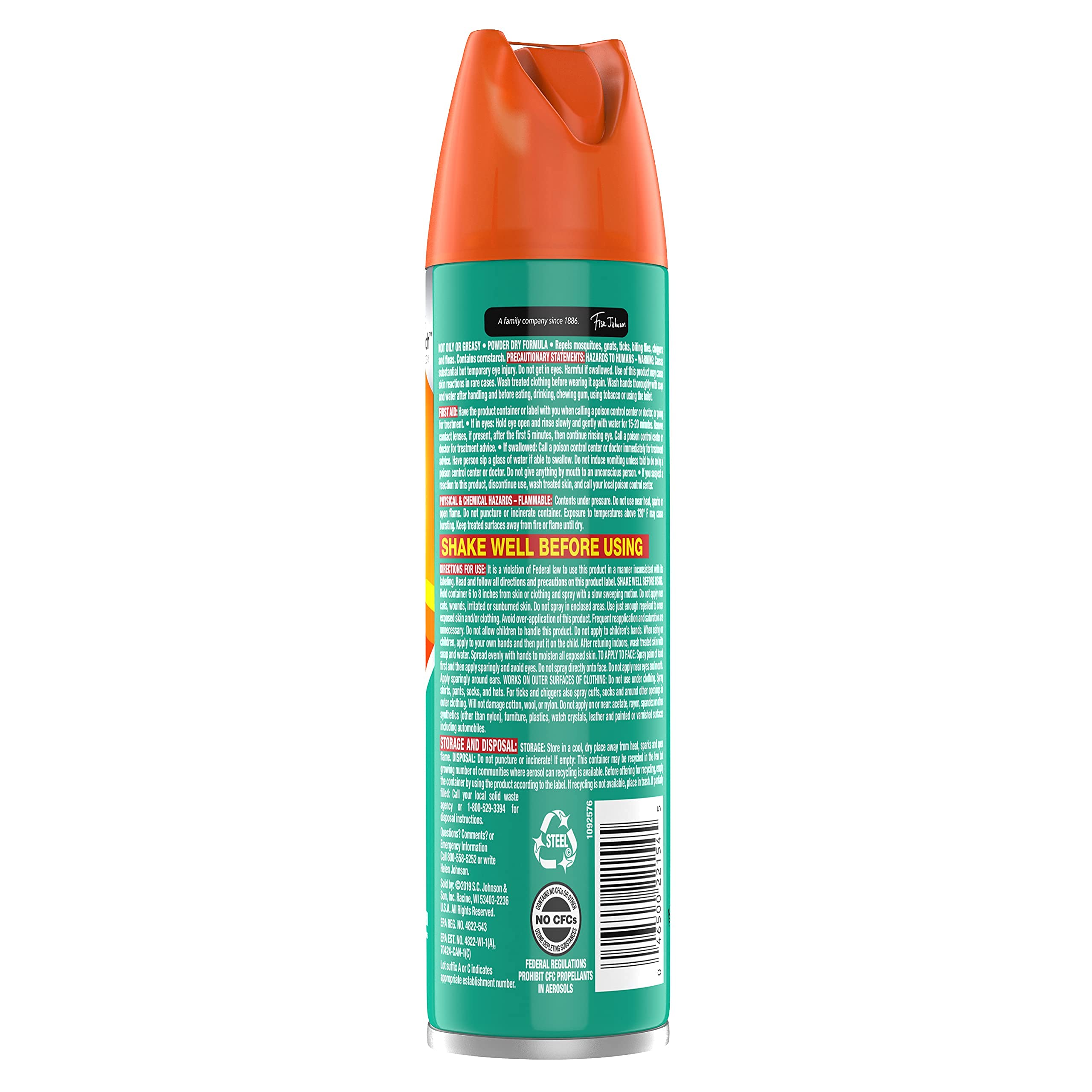 Off! Family Care Smooth & Dry Insect Spray, 4 oz (Pack - 3),White