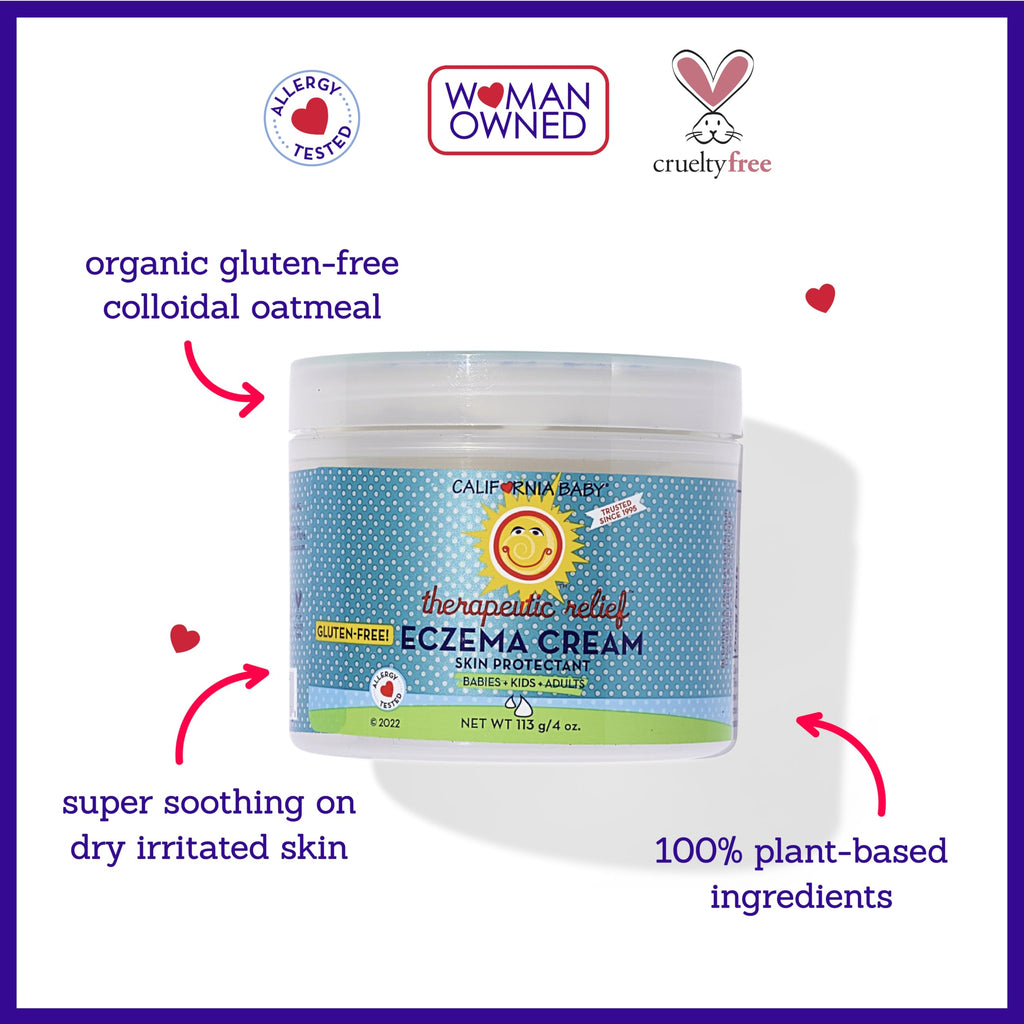 California Baby Eczema Cream | Steroid-Free Eczema Treatment | Colloidal Oatmeal + Aloe Vera | Soothing Eczema Lotion For Kids +