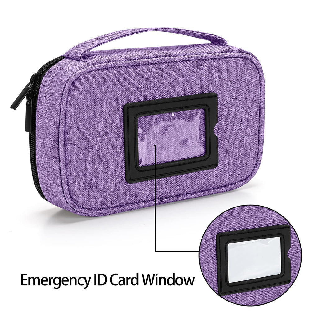 CURMIO Diabetic Supplies Bag for Glucose Meter, Medication and Other Diabetes Care Supplies, Diabetes Travel Organizer Case with