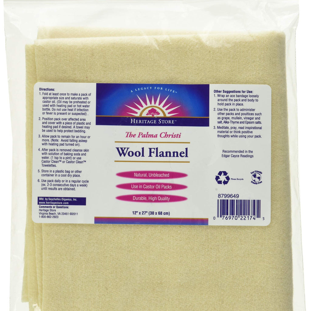 Heritage Products Wool Flannel, Palma Christi, 1 Flannel 12'' X 27''