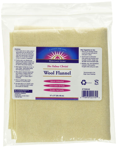 Heritage Products Wool Flannel, Palma Christi, 1 Flannel 12'' X 27''
