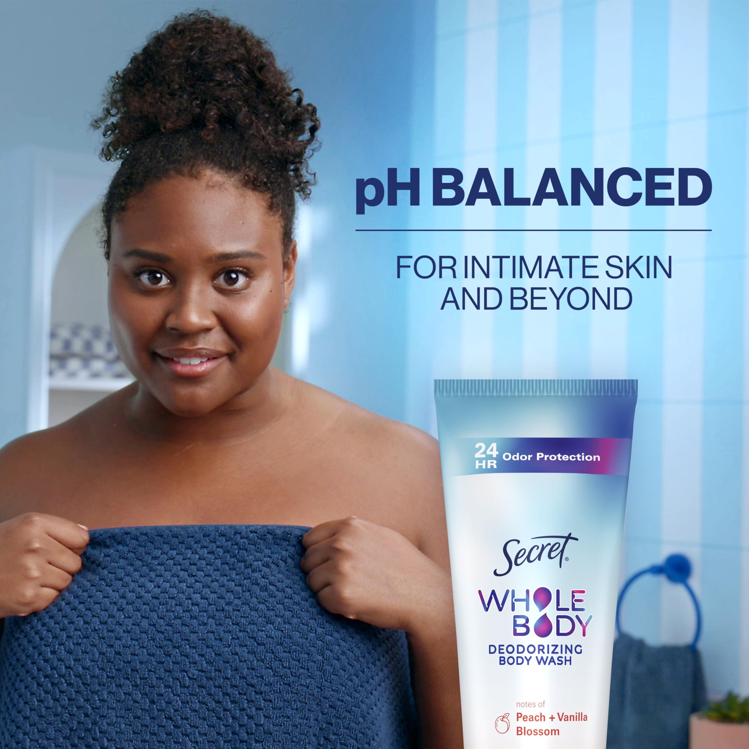 Secret Feminine Wash, 24 HR Deodorizing Feminine Body Wash for Women, Removes 6x Causes of Odor, PH Balanced, Safe to Use Everyw