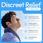 NozeCalm Nose Bleed Stopper - 6 Count - Fast Relief for Kids and Adults - Bloody Nose Stoppers with Clotting Agent - Hypoallerge