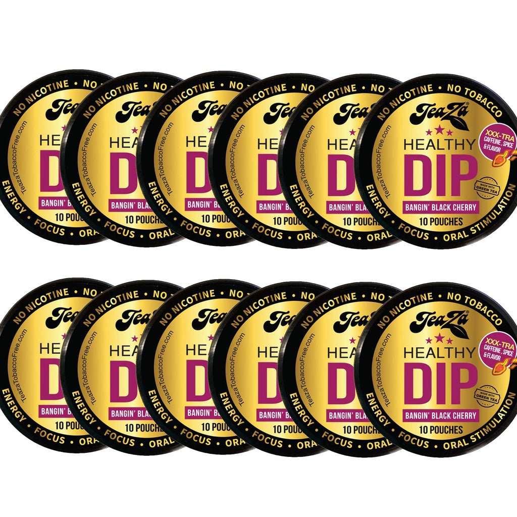 TeaZA Energy Pouches, Smokeless Alternative Snuff Nicotine Free Tobacco Free & Healthy Dip Chewing Tobacco Alternative Have More