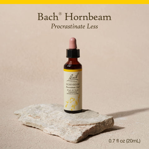 Bach Original Flower Remedies, Hornbeam for Procrastination, Natural Homeopathic Flower Essence, Holistic Wellness, Vegan, 20mL 