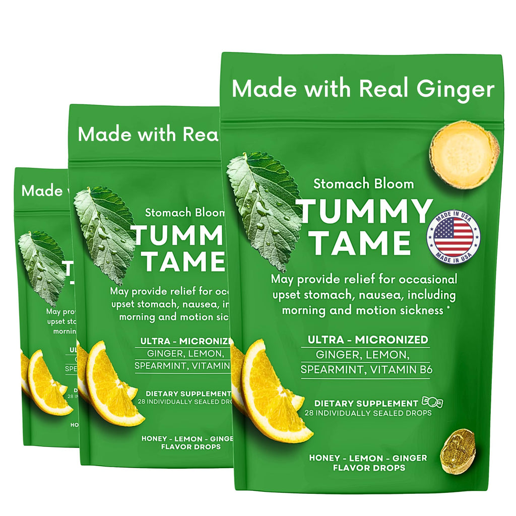 Stomach Bloom Tummy Tame Drops - 3X Better Absorption | Herbal Relief for Occasional Indigestion, Bloating, Gas, Nausea, Upset S