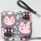 Adorable Pink Peri - Reusable Sanitary Napkin Pads Storage Bag Portable for Women Girls | Made of Nylon + Water Resistance + Reu