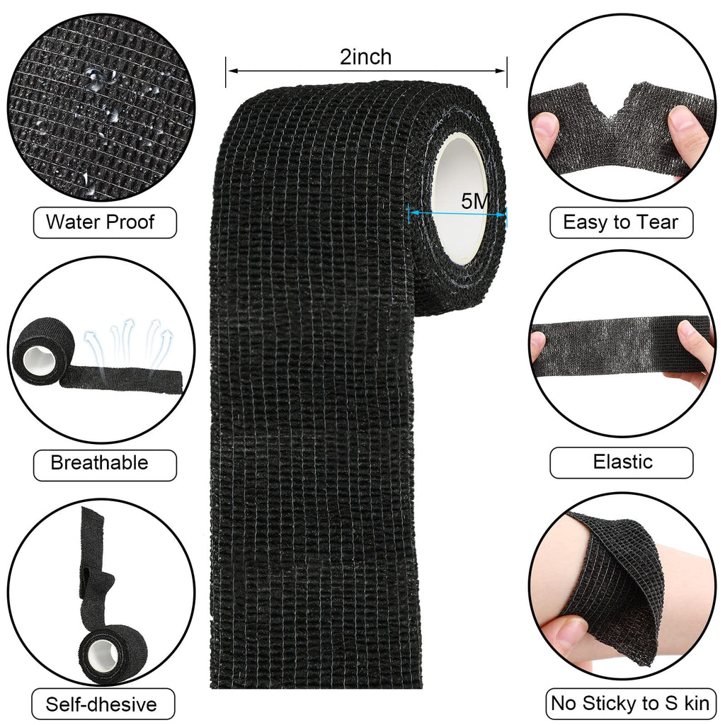 Treela 96 Pack Self Adhesive Bandage Wrap 2 Inch x 5 Yard Self Adherent Cohesive Bandages Elastic Athletic Sports Tape Breathabl