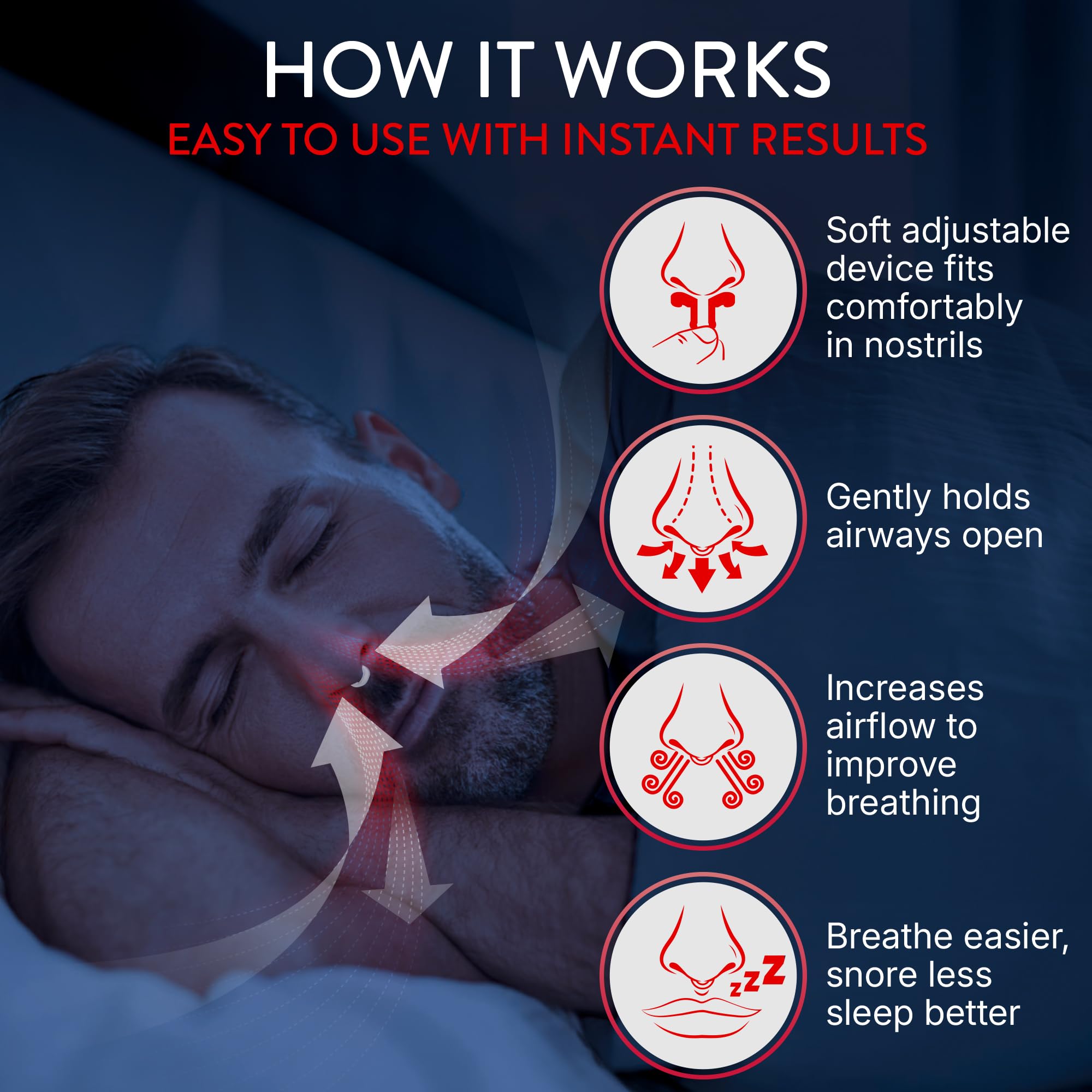 Rhinomed Mute Nasal Dilator for Snore Reduction - Anti-Snoring Aid Solution - Improve Airflow - Comfortable Nose Vents, Breathin