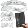 COZLOW 4-in-1 Muscle Scraper Tool Set - Skin Scraping Massage Tools for IASTM Therapy - Deep Tissue Gua Sha for Soft Tissue Mobi