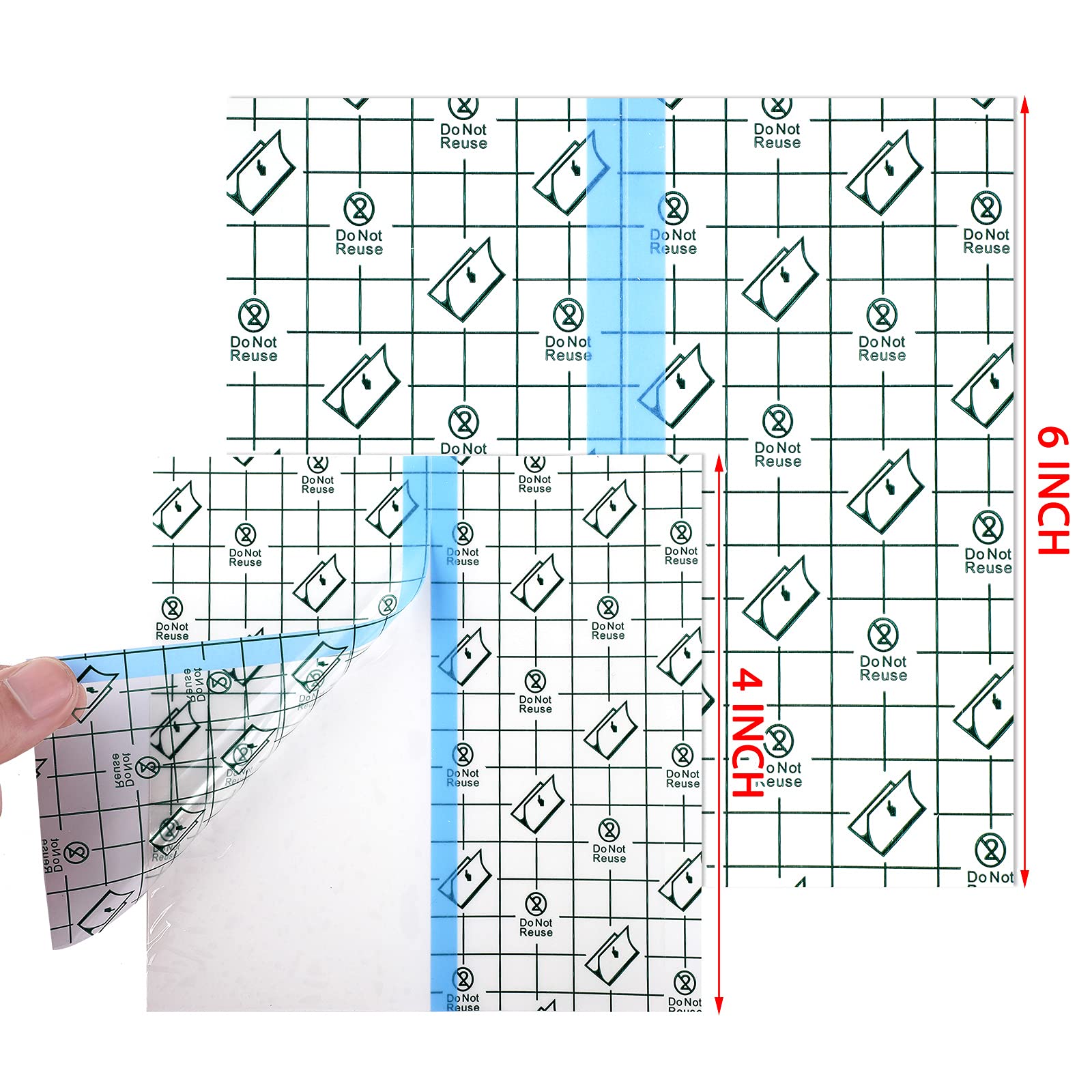 50 Pieces Shower Waterproof Patch Transparent Stretch Adhesive Bandage Waterproof Clear Adhesive Bandages Tattoo Protective Tran