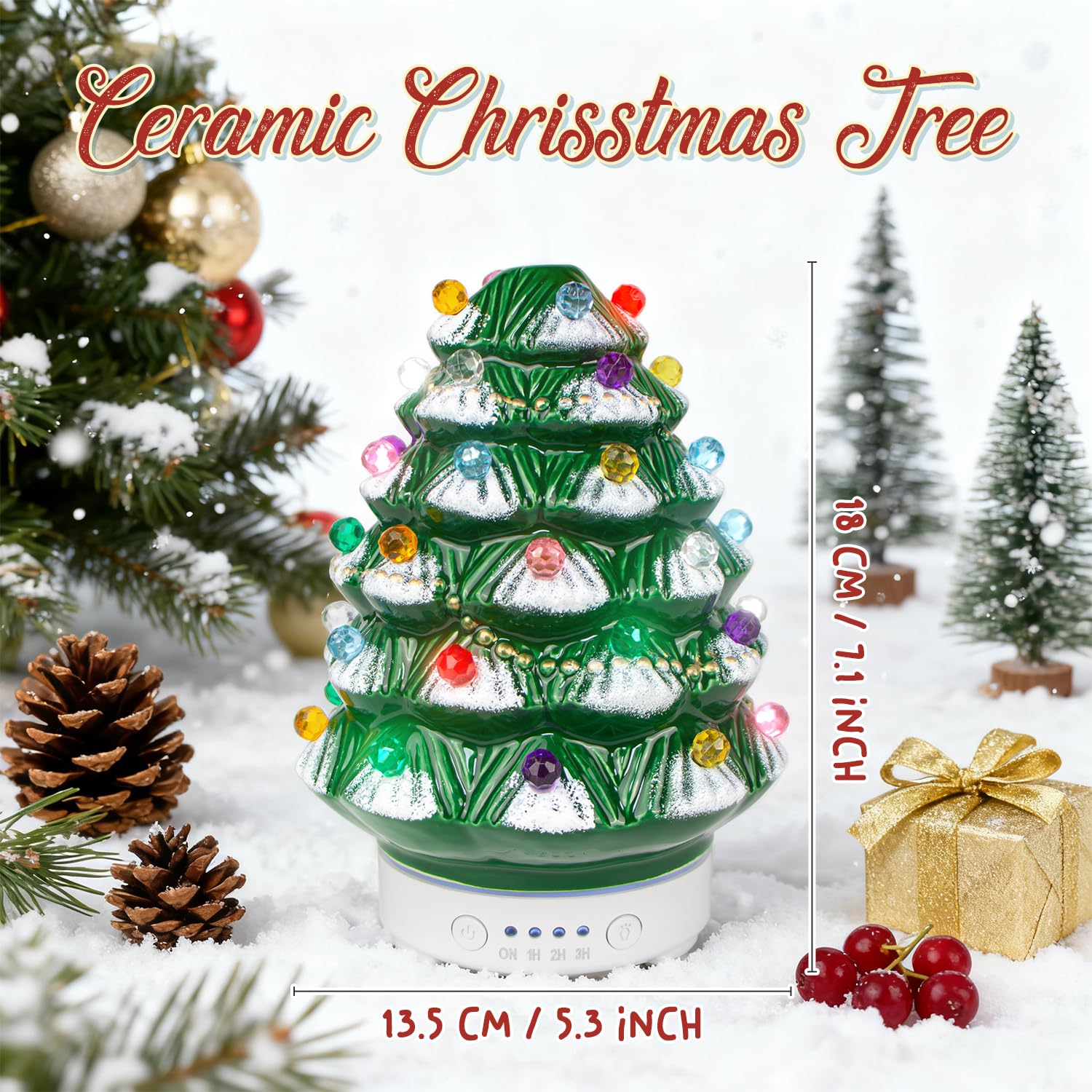 ARVIDSSON Christmas Essential Oil Diffuser, Festive Aromatherpay Diffuser for Essential Oils, Ceramic Ultrasonic Oil Diffusers f