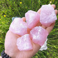 LAIDANLA Rose Quartz 2'' Natural Rough Stones Crystal Large Raw Crystals Bulk Healing Gemstones for Reiki Healing Tumbling Fount