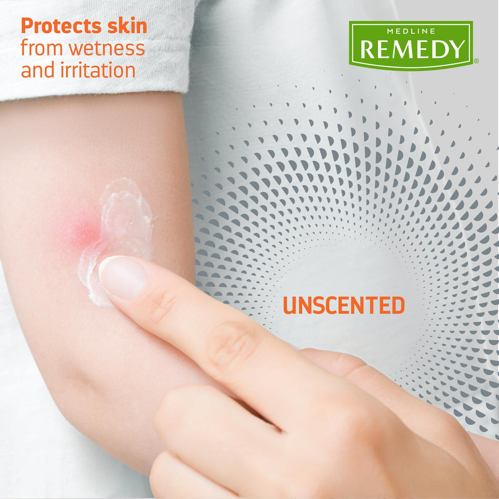 Medline Remedy Specialized Clear Zinc Oxide Ointment (2.5 oz Tube), Unscented, Transparent Protectant, Incontinence Care, Diaper