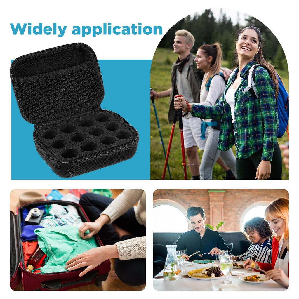 Teenyyou 12 Slots Diabetic Insulin Peptide Fridge Carrying Case Vial Holder Storage Protector Bag Fits Standard 10ml Vials, Insu