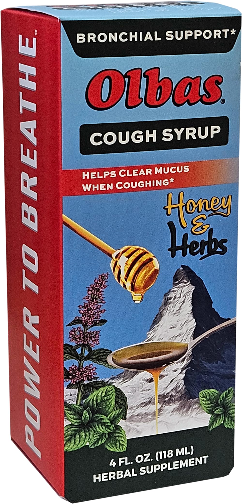 Olbas Cough Syrup - Herbal Cough Suppressant with Natural Essential Oils & Honey | Soothes Throat, Relieves Chest Congestion & S