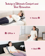 THERAZZAGGE Full Body Massage Mat with Heat, Vibration Back Massager, 8 Vibrating Motors, 2 Heating Pads for Back, Massage Chair