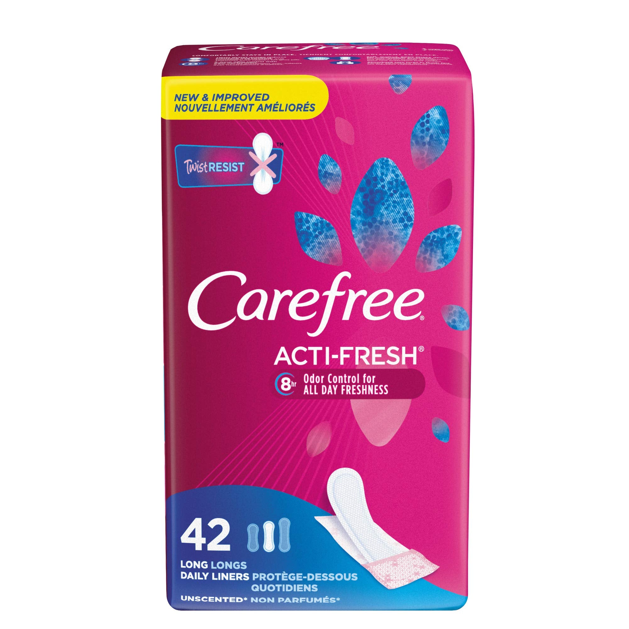 Carefree, Body Shape Togo PantilinersUnscented, 42 Count, Long