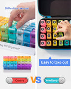 Monthly Pill Organizer 3 Times a Day with Pill Cutter, 30 Days Pill Organizer Monthly, Month Medicine Box Holder Organizer with