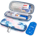 LengKe Insulin Cooler Travel Case - Small EVA Diabetes CoolerTravel Case with 2 TSA Approved Ice Packs, Waterproof Medicine Trav