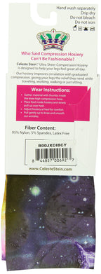 Celeste Stein Therapeutic Compression Socks, Multi Planets, 8-15 mmHg, Mild