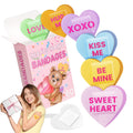 60 Pcs Valentine Conversation Heart Bandage Back to School Pencil Crayon Cute Bandage Candy Heart Valentine Gift for Kid Him Her