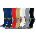 No Binding Viscose from Bamboo Colorful Diabetic Crew 6-Pairs Socks for Women (9-11, Basic)