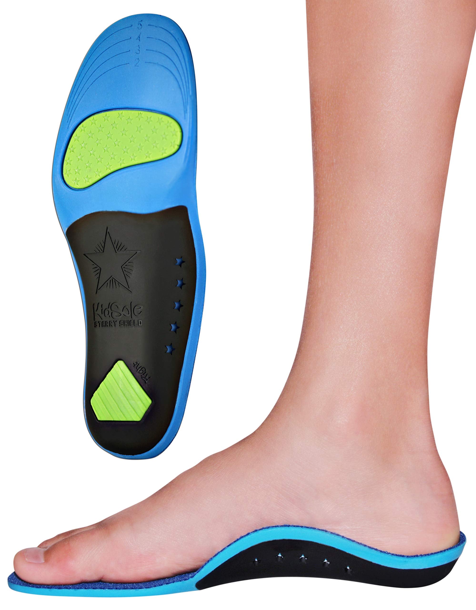 Childrens Memory Foam Starry Shield Arch Support Insole for Comfort, Cushion & Arch Support by KidSole ((20 CM) Toddler Size 11
