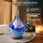 Porseme 3D Essential Oil Diffuser Cool Mist Humidifier Ultrasonic Aromatherapy Diffuser,150ml Last 6h,Auto Shut-Off,Air Refresh,