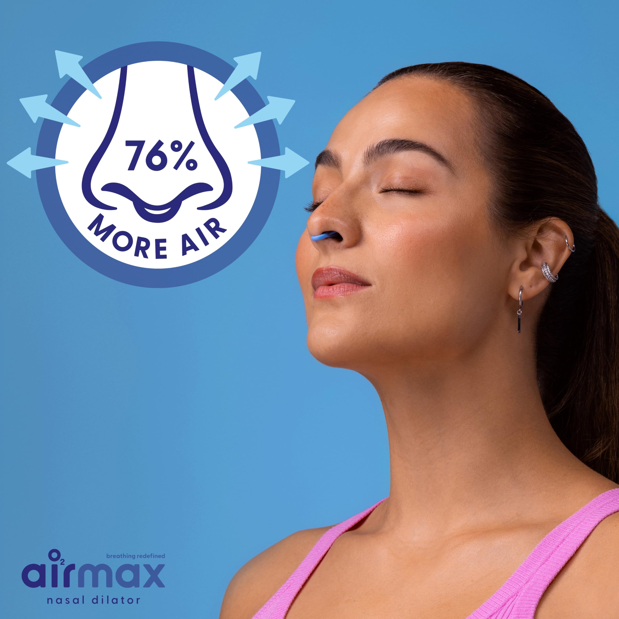 AIRMAX Nasal dilators for Sleeping - 76% More Airflow - Anti Snore Device - Breathe Freely Through The Nose - Sinus Relief, Slee